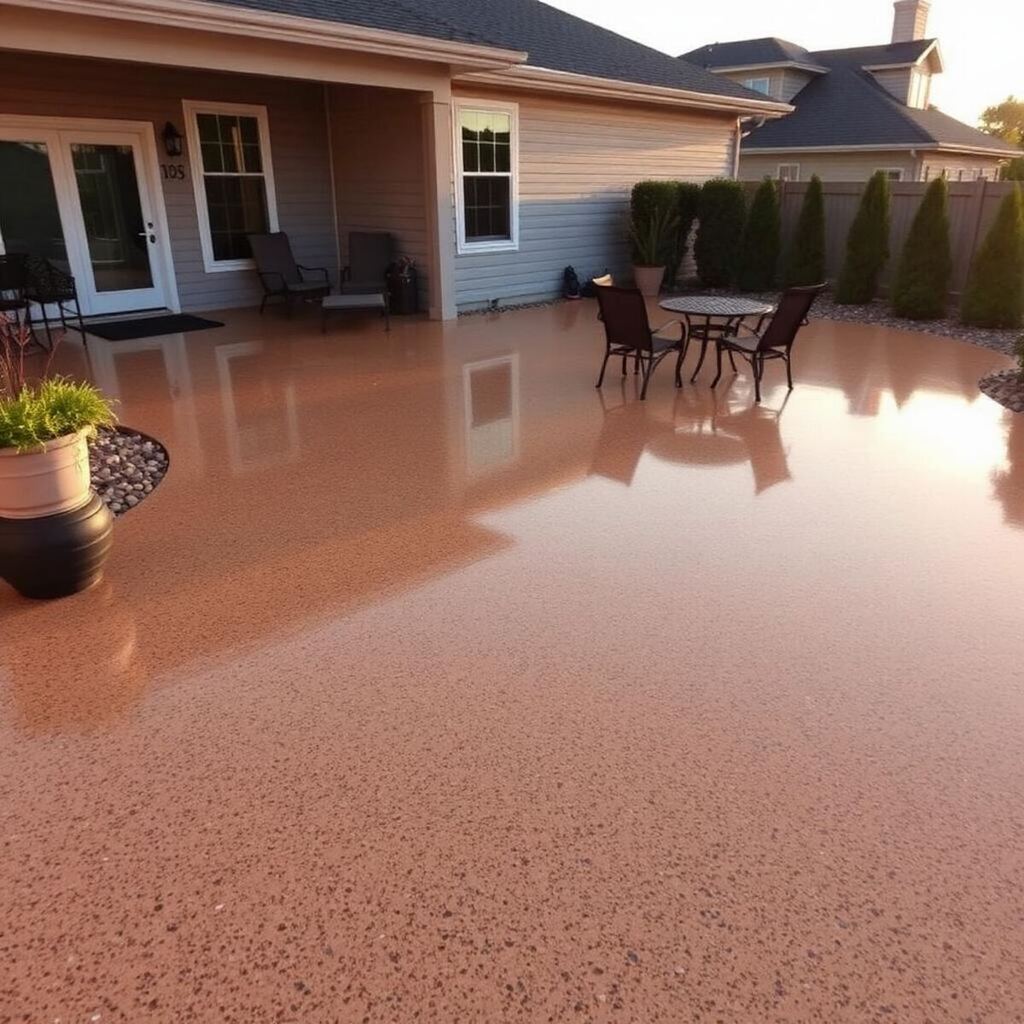 Commercial epoxy floor coating in a back-of-house space