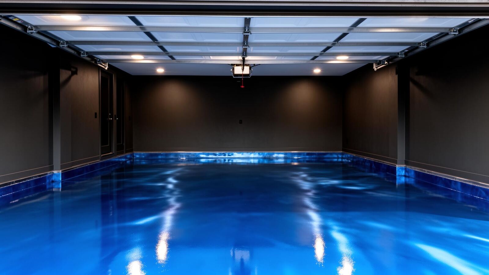 Freshly installed epoxy garage floor in Huntsville, AL
